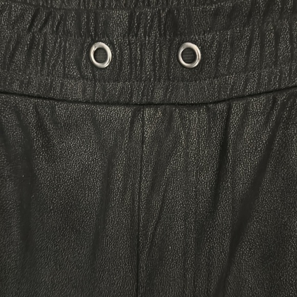 Tribal Black Leather Like Jogger Pants - Sz Large - Picture 2 of 7